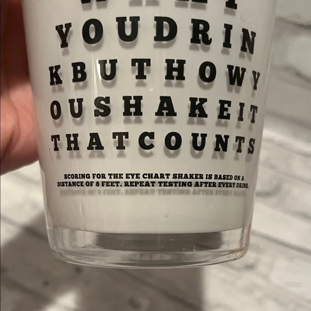 White eye test glass cocktail shaker glass Bottle liquor alcohol protein matcha